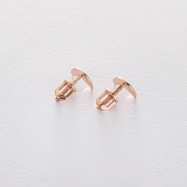 Сережки-пусети Місяць з червоного золота 826393 826393 фото