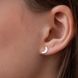 Сережки-пусети Місяць з червоного золота 826393 826393 фото 6