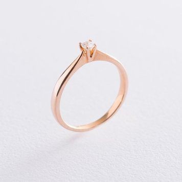 Золота заручальна каблучка (цирконій Swarovski) к06222 к06222_15 фото