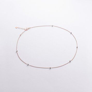 Колье Шарики из красного и белого золота 824309 824309 фото