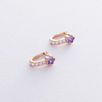 Дитячі золоті сережки "Зірочки" с05985 с05985 фото