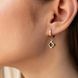 Серьги Клевер с фианитом из красного золота 827546 827546 фото 3