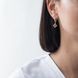 Серьги Клевер с фианитом из красного золота 827546 827546 фото 5