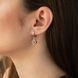 Серьги Клевер с фианитом из красного золота 827546 827546 фото 2