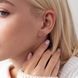 Золотые серьги-пусеты с фианитами из красного золота 827229 827229 фото 2